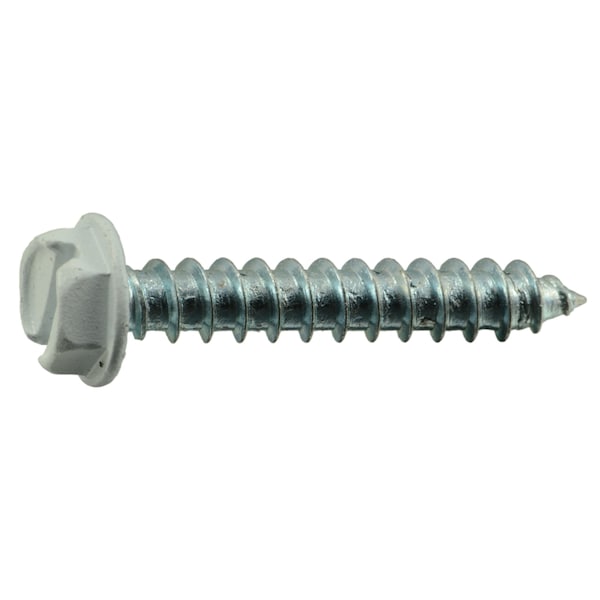 Midwest Fastener Sheet Metal Screw, #8 x 1 in, Painted Steel Flange Hex Head Slotted Drive, 30 PK 37963 - main